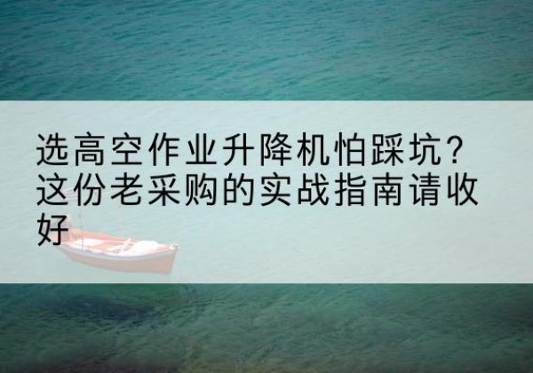 朗县高空作业升降机厂家推荐-选高空作业升降机怕踩坑？这份老采购的实战指南请收好