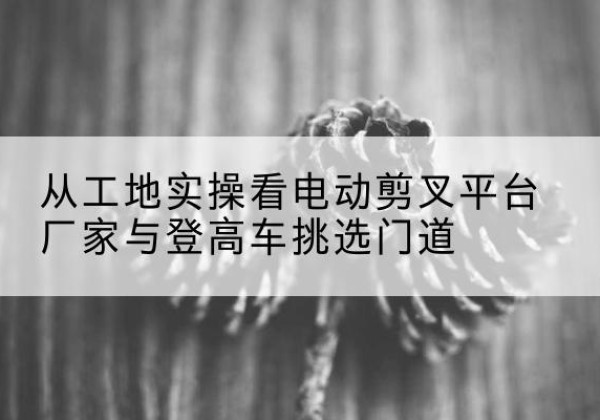 朗县电动剪叉升降平台厂家-从工地实操看电动剪叉平台厂家与登高车挑选门道